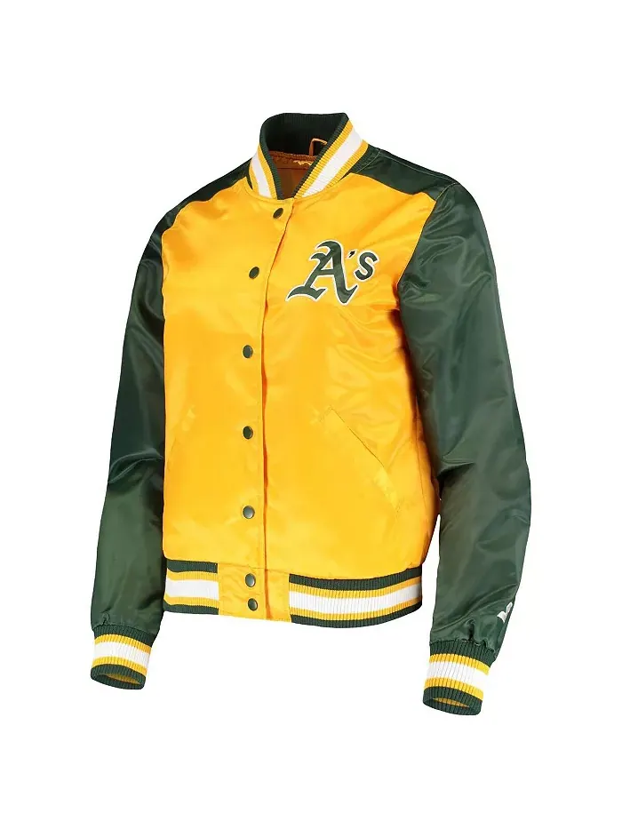 Женская золотая куртка Oakland Athletics The Legend Full-Snap Starter — изображение 2 из 4