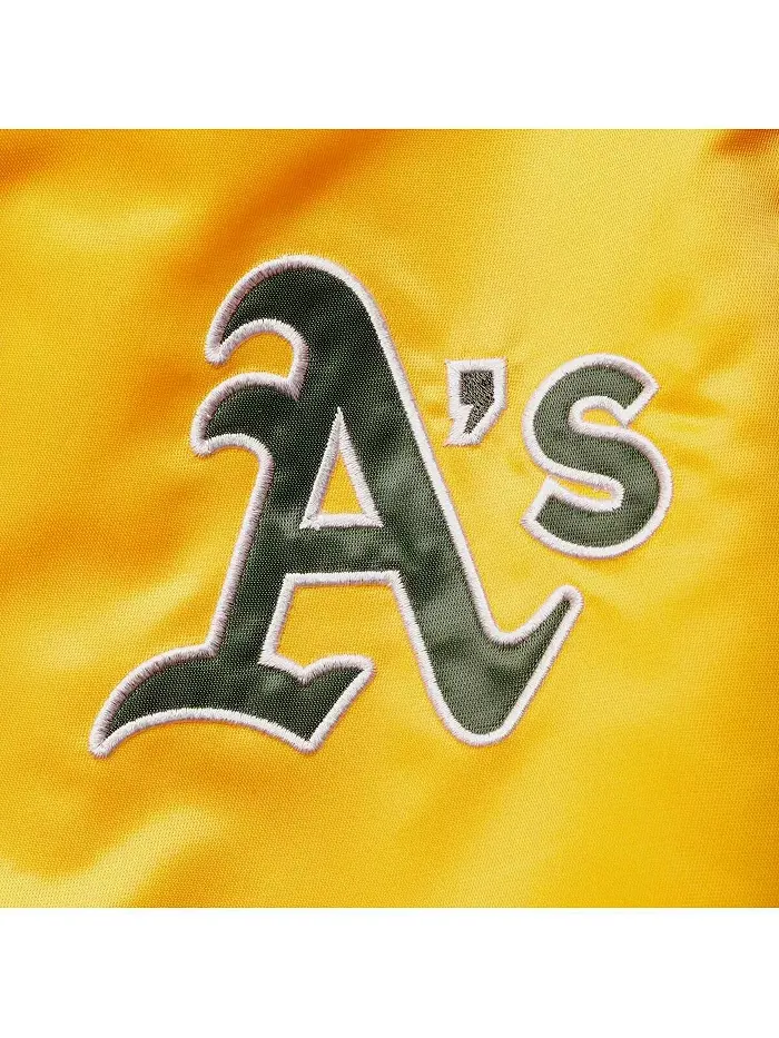 Женская золотая куртка Oakland Athletics The Legend Full-Snap Starter — изображение 3 из 4