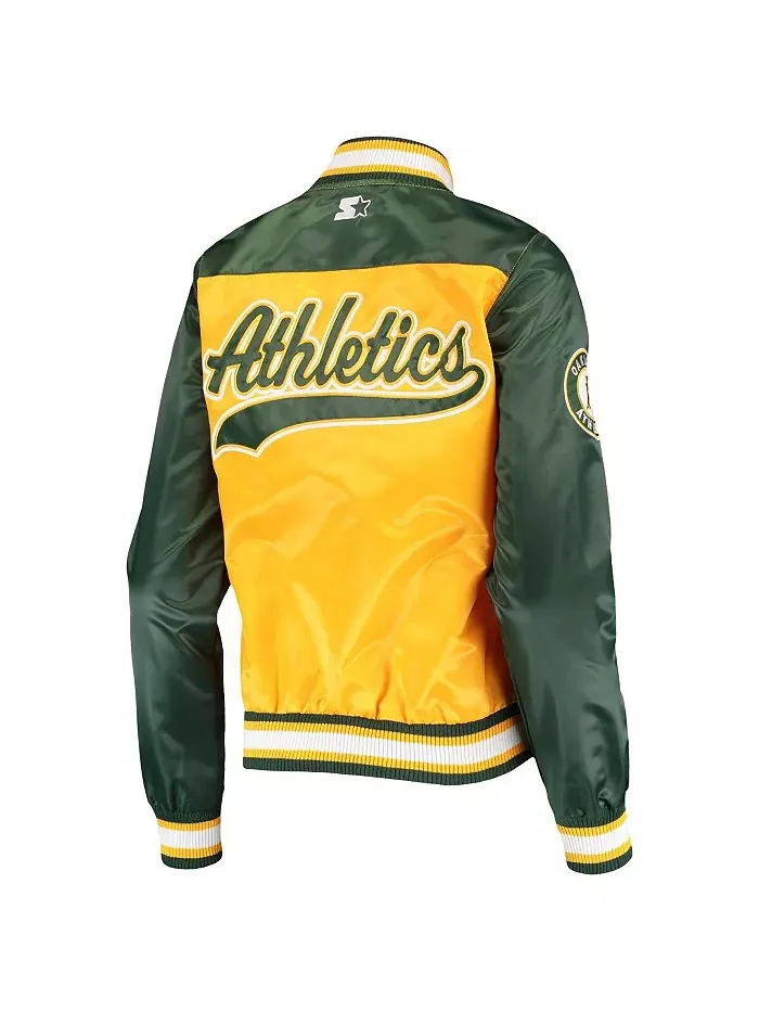 Женская золотая куртка Oakland Athletics The Legend Full-Snap Starter — изображение 4 из 4