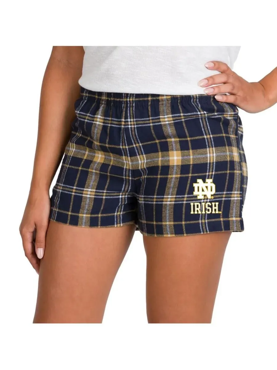 Concepts Sport Женские фланелевые шорты Notre Dame Fighting Irish Ultimate