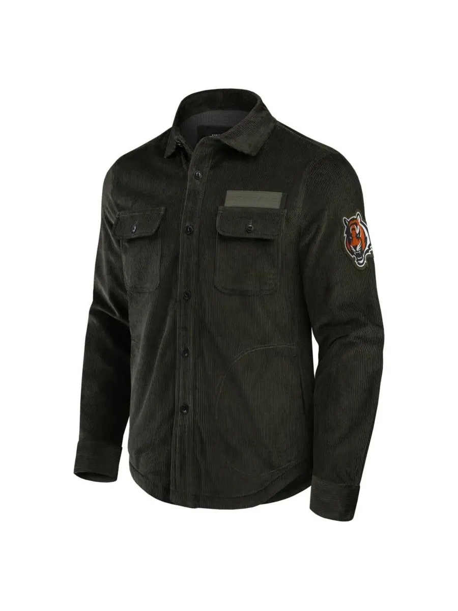 Мужская куртка-рубашка из вельвета с принтом Cincinnati Bengals Darius Rucker Collection By Fanatics — изображение 2 из 3
