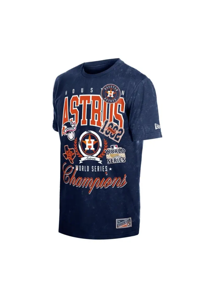 Футболка с длинным рукавом с принтом Houston Astros New Era — изображение 3 из 4, темно-синий