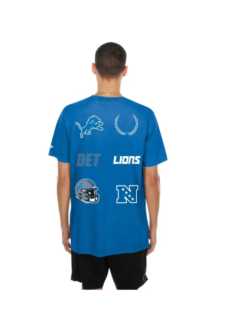 Футболка с длинным рукавом Detroit Lions Match New Era — изображение 2 из 5, синий