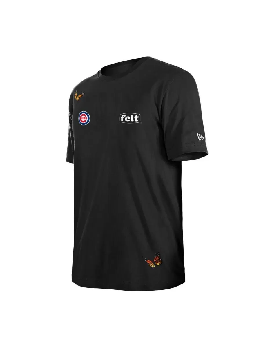 Футболка с принтом New Era x Felt Chicago Cubs — изображение 2 из 4, черный