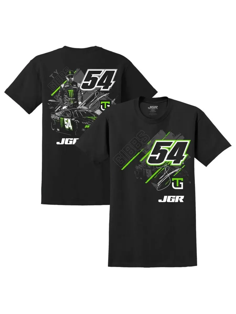 Joe Gibbs Racing Team Collection Мужская черная футболка Ty Gibbs Monster Energy Car — черный