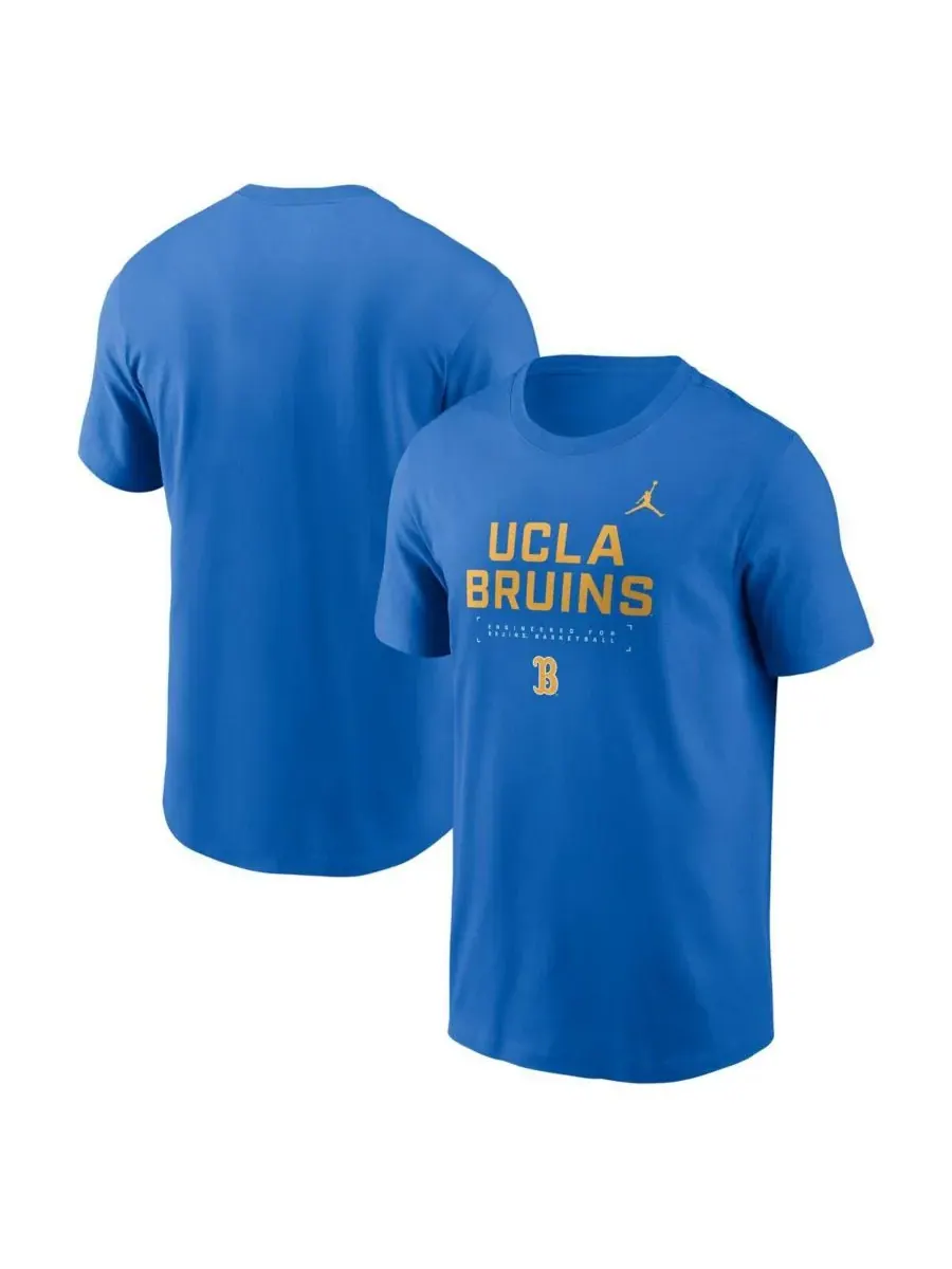 Jordan Мужская синяя футболка UCLA Bruins 2025 Courtside Basketball Performance