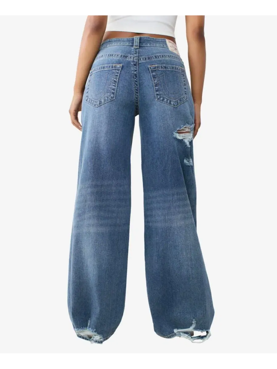 Джинсы с высокой посадкой и широкими штанинами Jessie Super Baggy True Religion, Venice Drift With — изображение 3 из 3