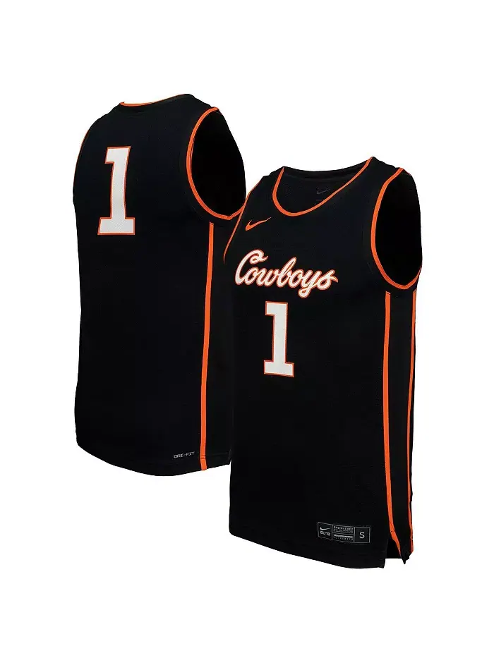 Мужская черная баскетбольная майка Oklahoma State Cowboys, реплика, 1 шт Nike