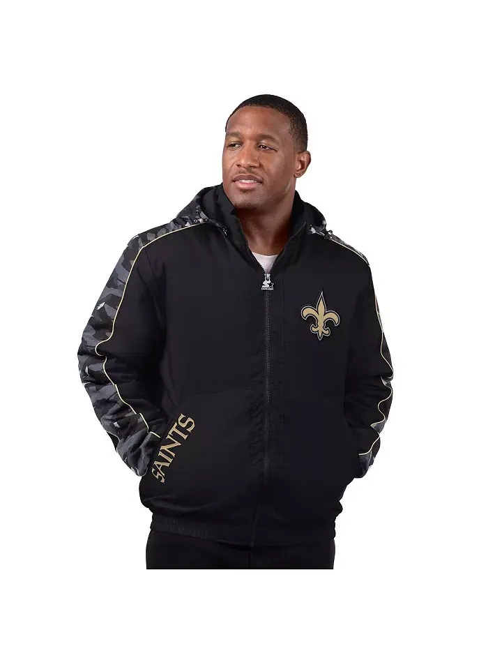 Мужская черная куртка New Orleans Saints Thursday Night Gridiron на молнии Starter
