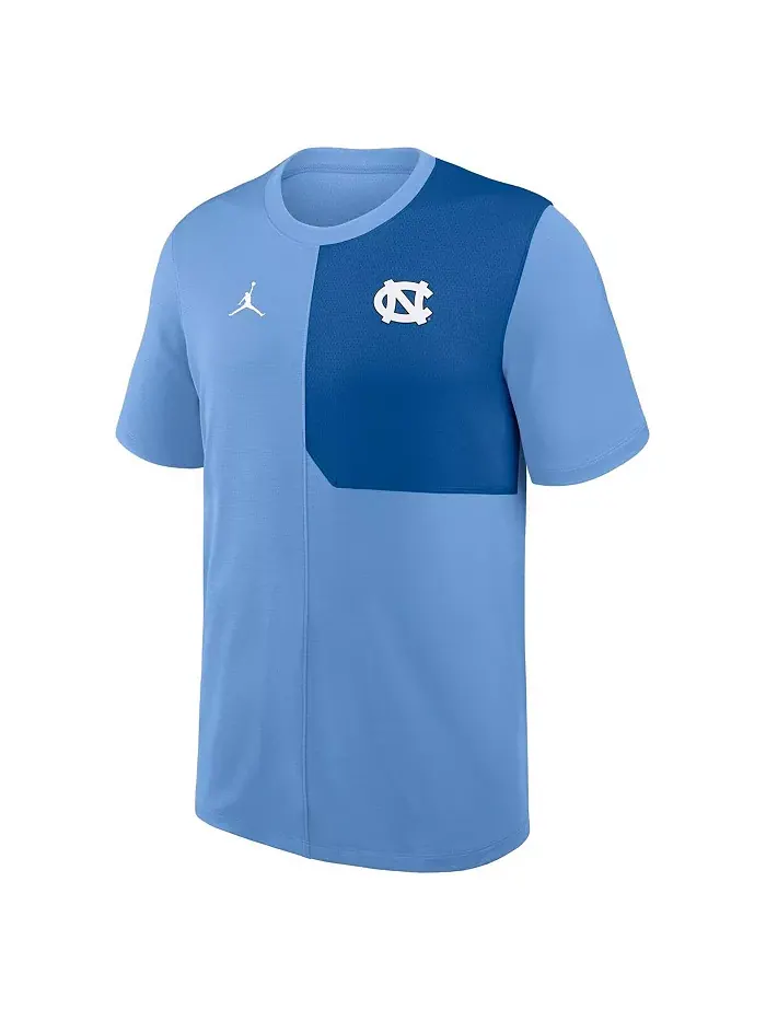 Мужская футболка Carolina Blue North Carolina Tar Heels 2025 Sideline UV Performance Coach Jordan — изображение 2 из 3