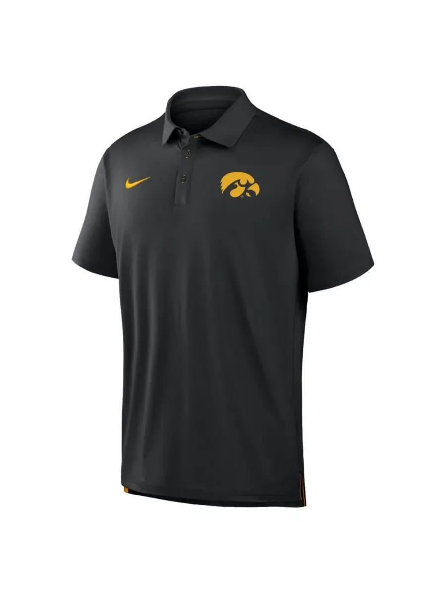 Мужское поло Nike с принтом Iowa Hawkeyes — изображение 3 из 3, черный