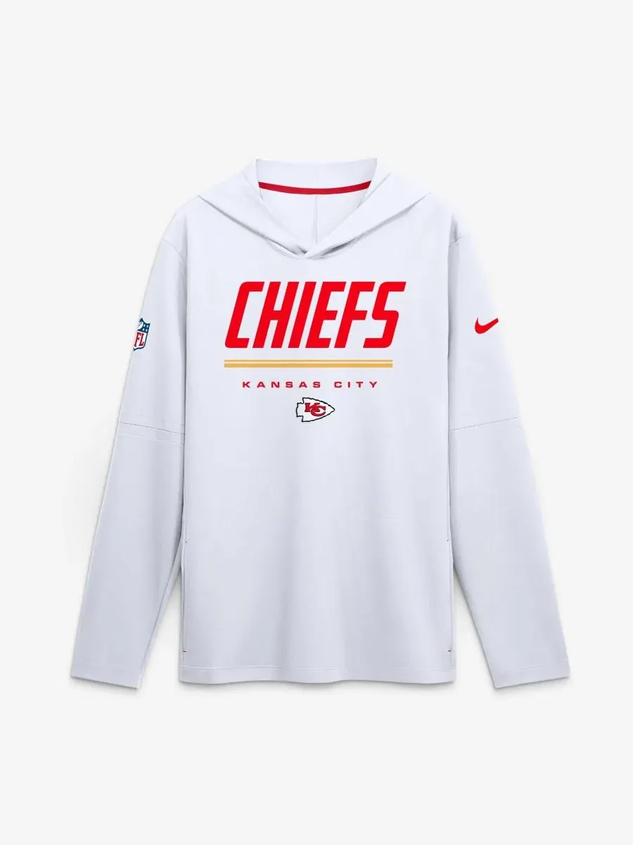 Худи с длинным рукавом с капюшоном Dri-FIT Nike Kansas City Chiefs Sideline Game On