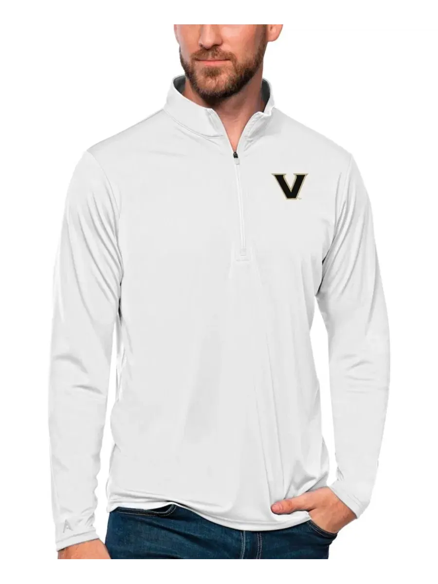 Пуловер с 1/4-застежкой Vanderbilt Commodores Antigua — изображение 2 из 2, белый