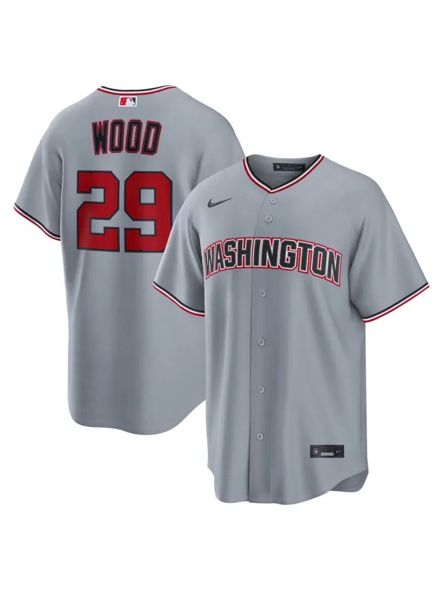Мужская реплика джерси Nike Washington Nationals Джеймс Вуд
