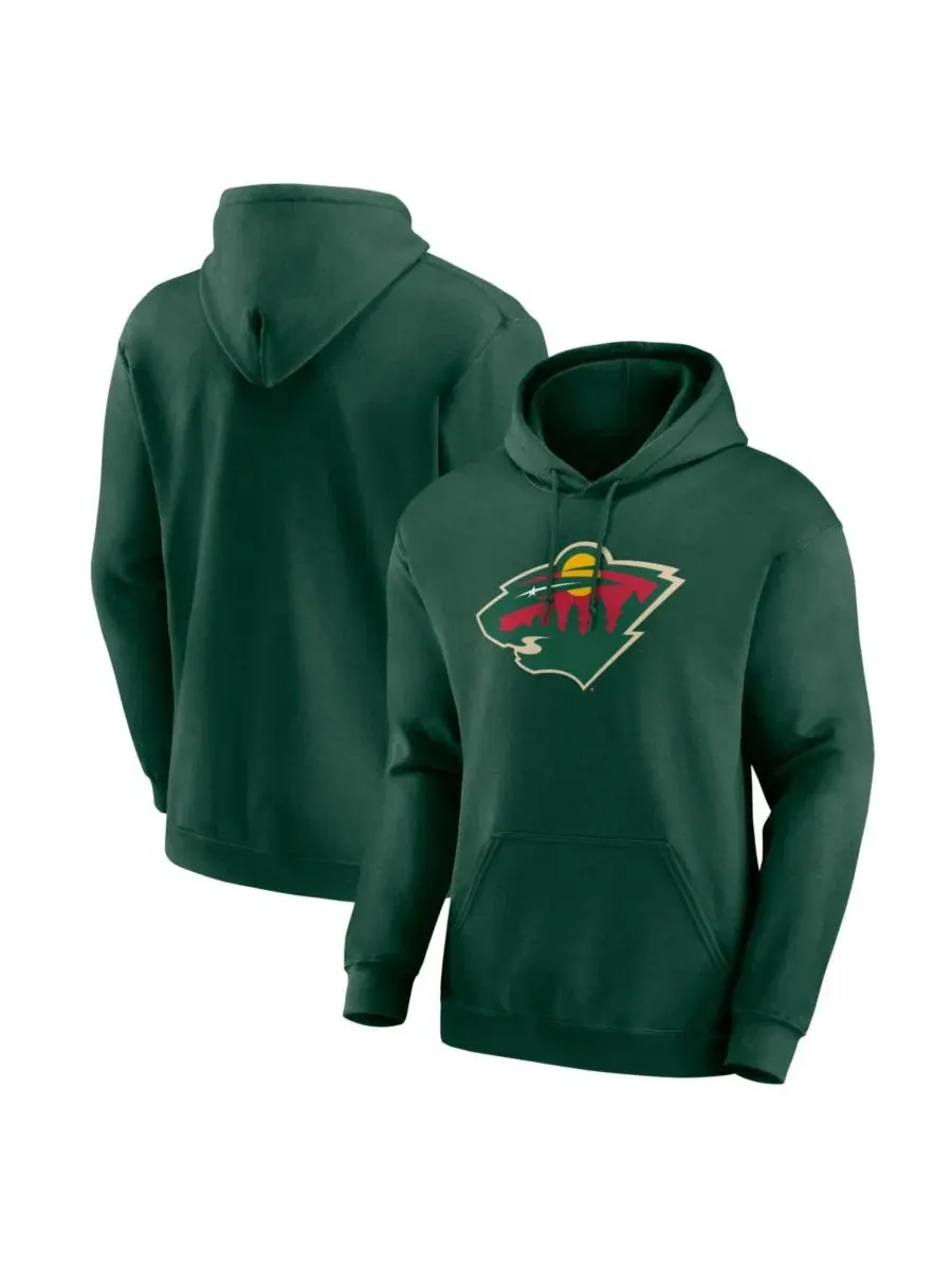 Худи с капюшоном, с принтом, Minnesota Wild Essential Logo Athletic