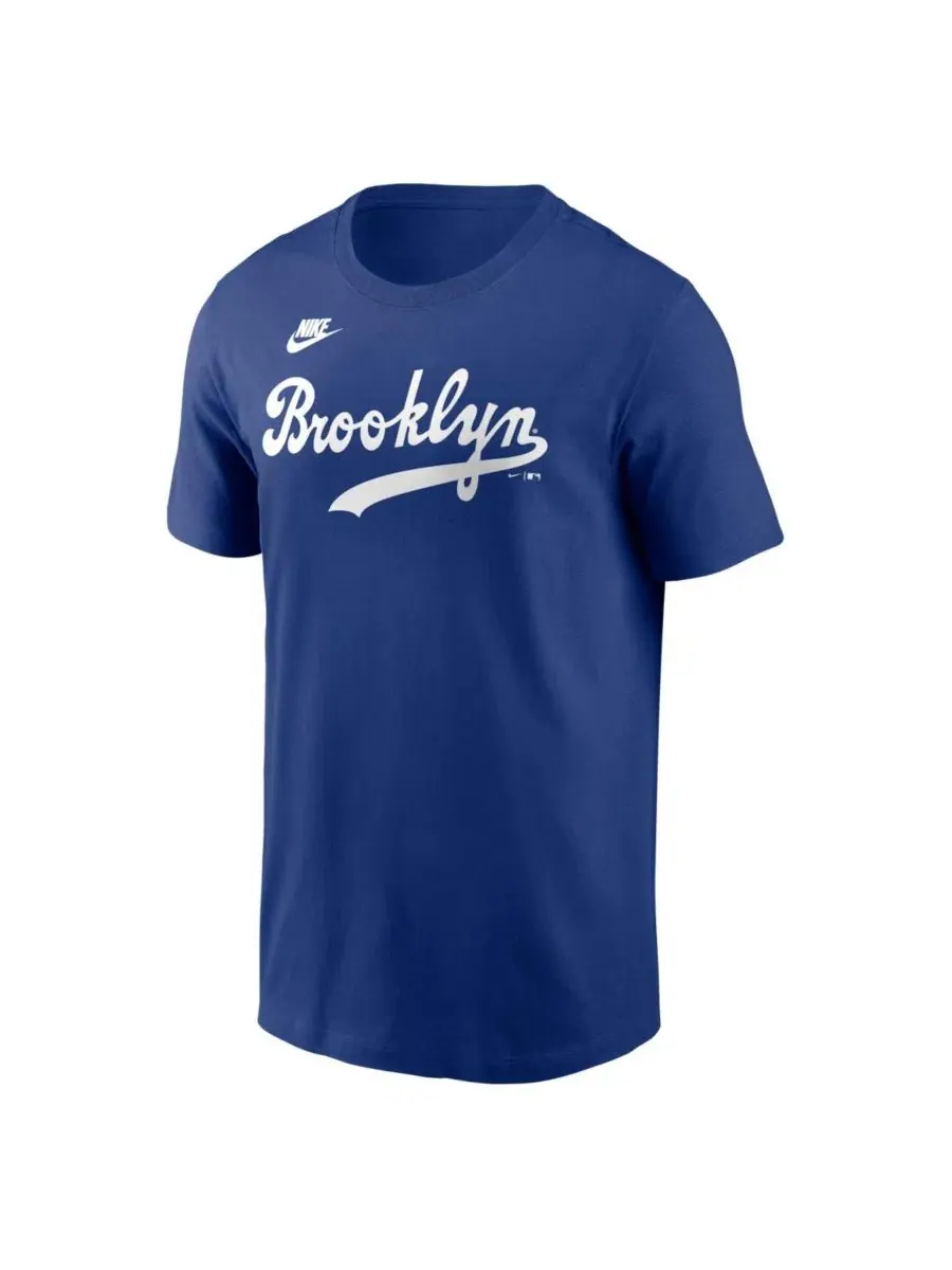 Футболка с принтом Jackie Robinson Brooklyn Dodgers Cooperstown Collection Nike — изображение 3 из 3, королевский