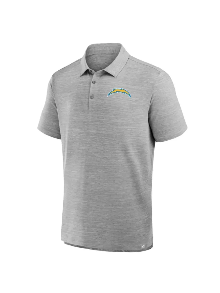 Поло с коротким рукавом с логотипом команды, Los Angeles Chargers Clutch Polo Shirt Fanatics — изображение 2 из 3, серый
