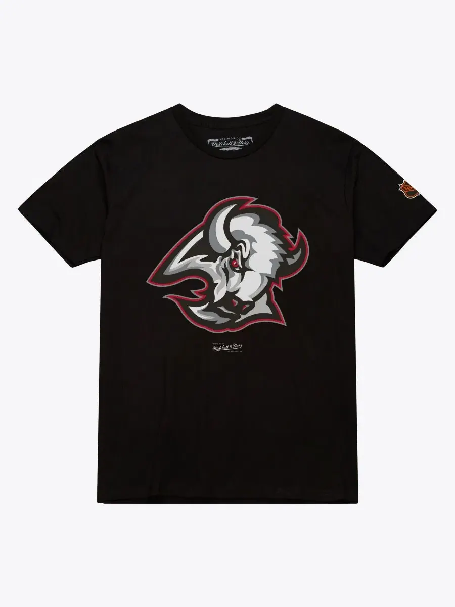 Футболка с длинным рукавом с винтажным принтом Buffalo Sabres Mitchell & Ness