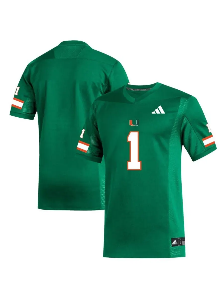 Футбольная реплика джерси с длинным рукавом Adidas Miami Hurricanes
