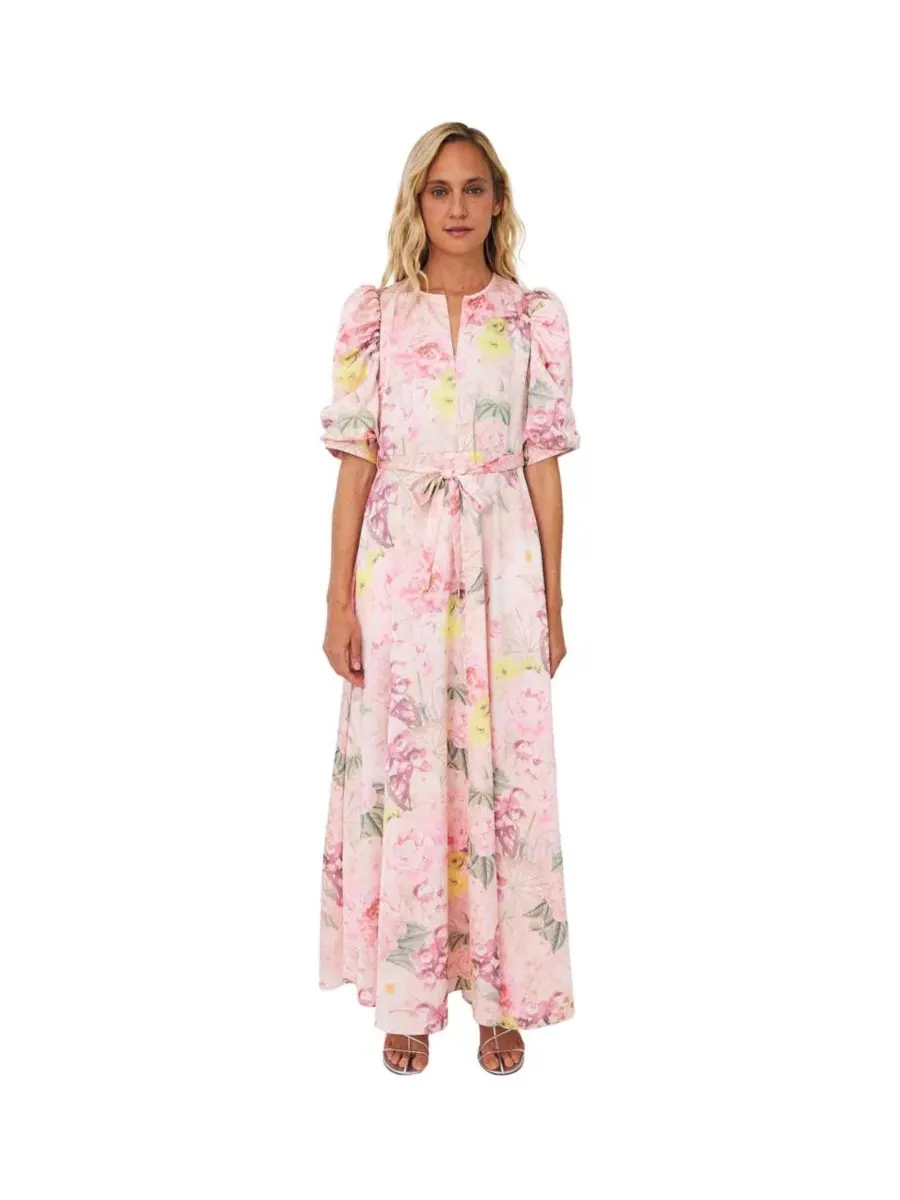 Макси-платье с цветочным принтом Kayla Floral Print Maxi Dress CRAS, Floral Garden — без цвета
