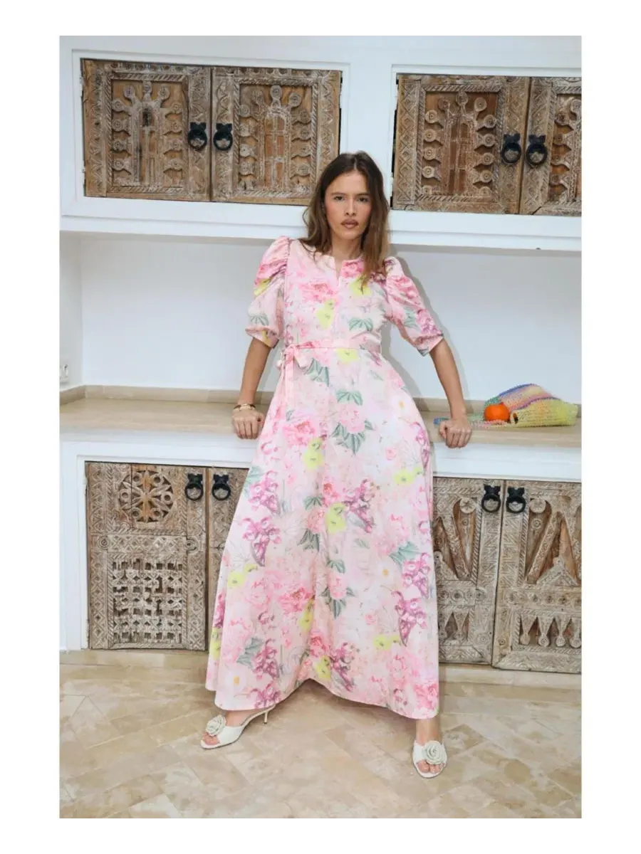 Макси-платье с цветочным принтом Kayla Floral Print Maxi Dress CRAS, Floral Garden — изображение 8 из 8