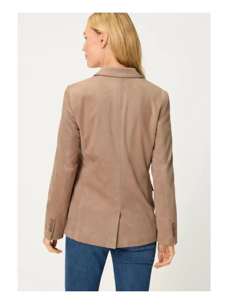 Женский блейзер из искусственной замши Olsen, Light toffee — изображение 2 из 5