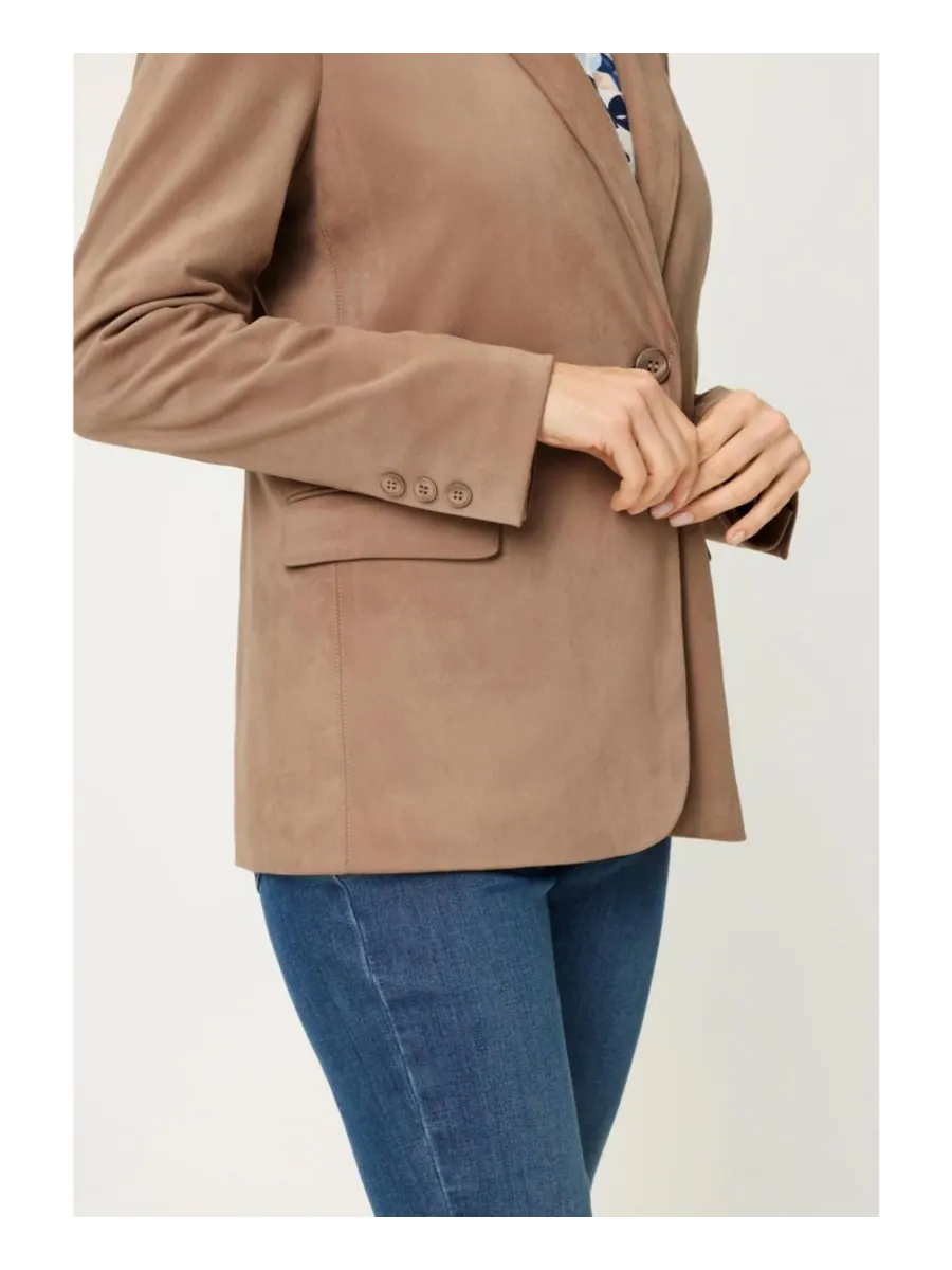 Женский блейзер из искусственной замши Olsen, Light toffee — изображение 4 из 5