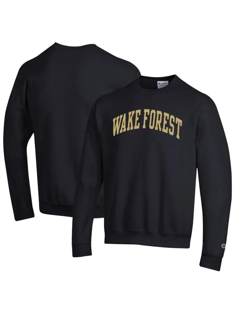 Champion Мужская черная флисовая толстовка Wake Forest Demon Deacons Basic Arch