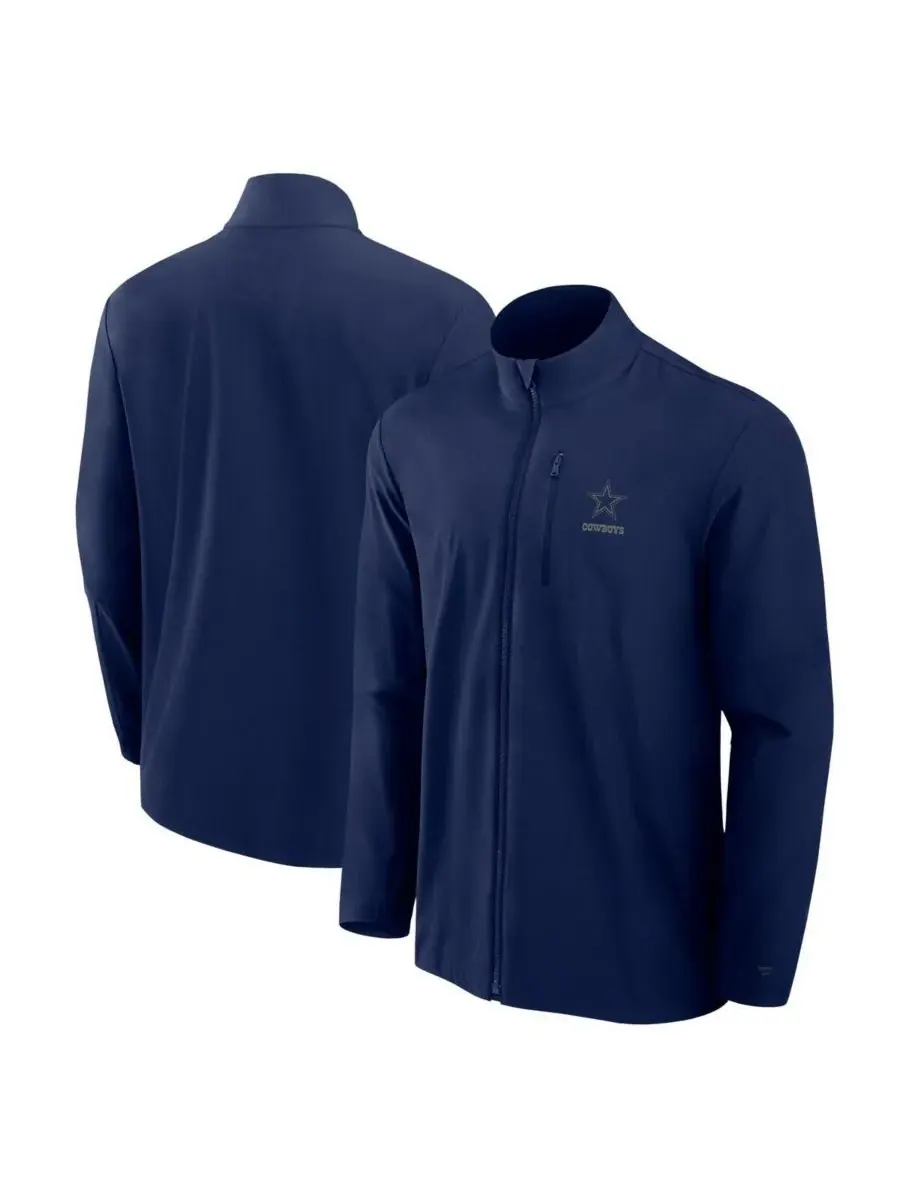 Fanatics Signature Мужская темно-синяя тканая куртка на молнии с символикой команды Dallas Cowboys