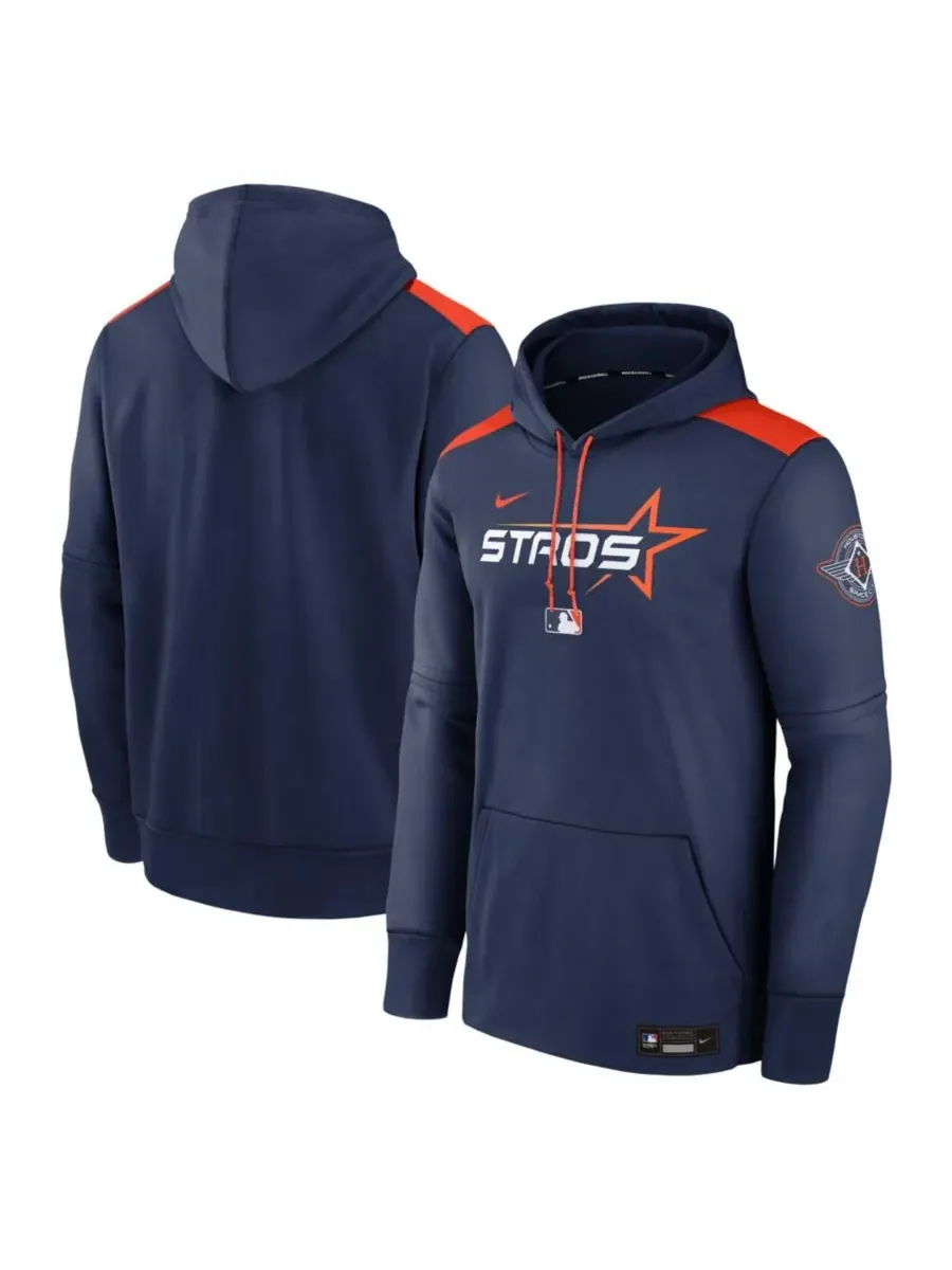 Nike Мужская темно-синяя толстовка с капюшоном Houston Astros 2025 City Connect Authentic
