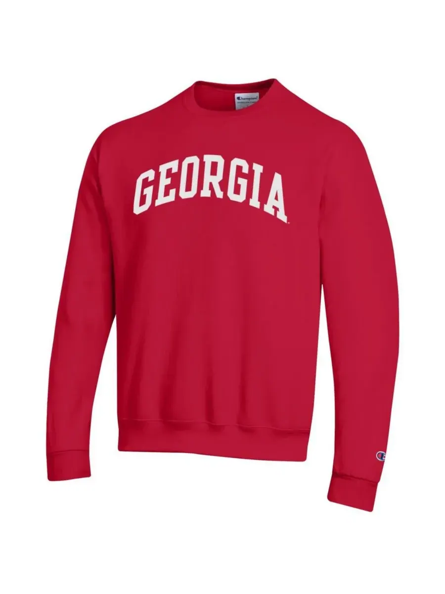 Champion Мужская красная флисовая толстовка Georgia Bulldogs Basic Arch — изображение 3 из 3, красный