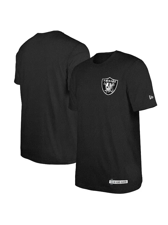 Мужская черная футболка тренировочного лагеря НФЛ Las Vegas Raiders 2024 New Era