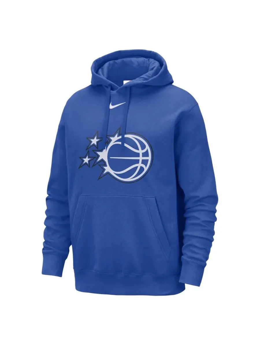 Nike Мужская синяя толстовка с капюшоном Orlando Magic Essential Logo Club — изображение 2 из 3, синий