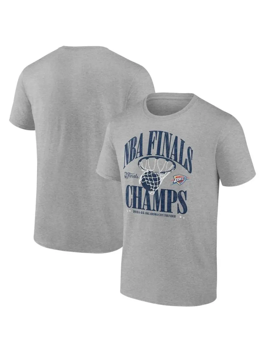 Мужская футболка Steel Oklahoma City Thunder 2025 NBA Finals Champions Fade Away Retro Fanatics