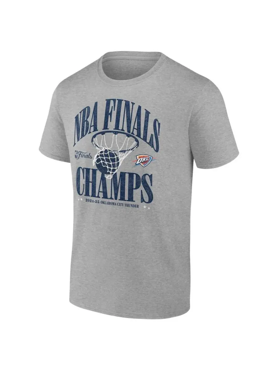 Мужская футболка Steel Oklahoma City Thunder 2025 NBA Finals Champions Fade Away Retro Fanatics — изображение 3 из 3, сталь