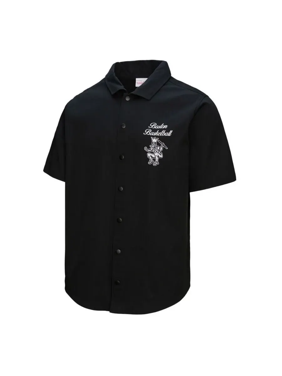 Mitchell & Ness Мужская черная футболка Boston Celtics Hardwood Classics Camp — изображение 2 из 3, черный