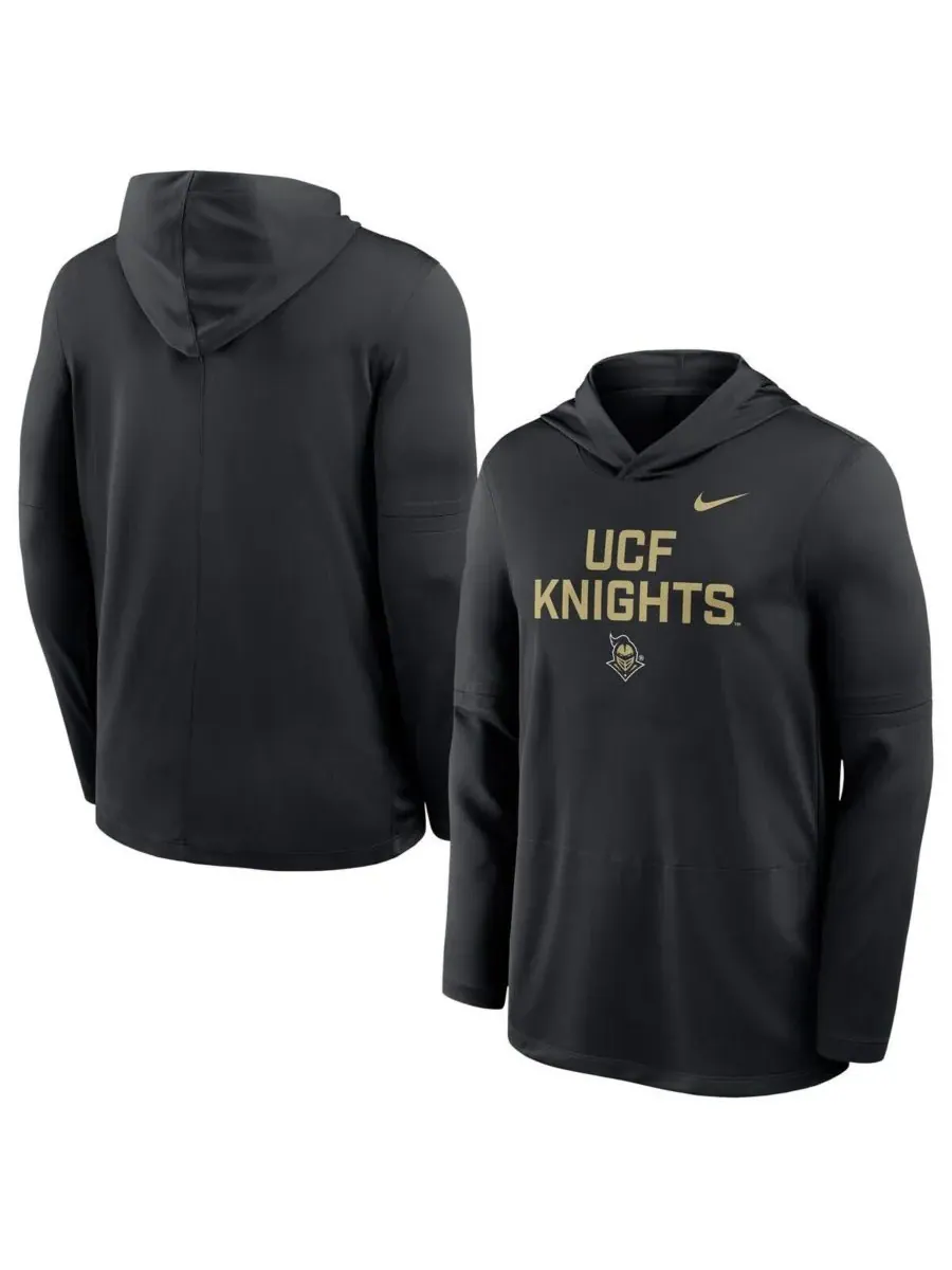 Nike Мужская черная легкая толстовка UCF Knights Sideline Dri-FIT