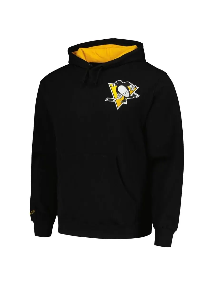 Mitchell & Ness Мужская черная флисовая толстовка с флисовой подкладкой и номером игрока команды — изображение 3 из 3, черный