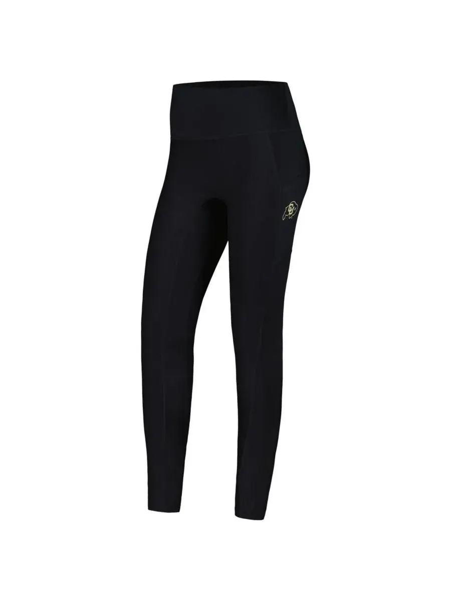 Kadyluxe Женские черные леггинсы Colorado Buffaloes 7/8 из комбинированной ткани с карманами — изображение 2 из 3, черный