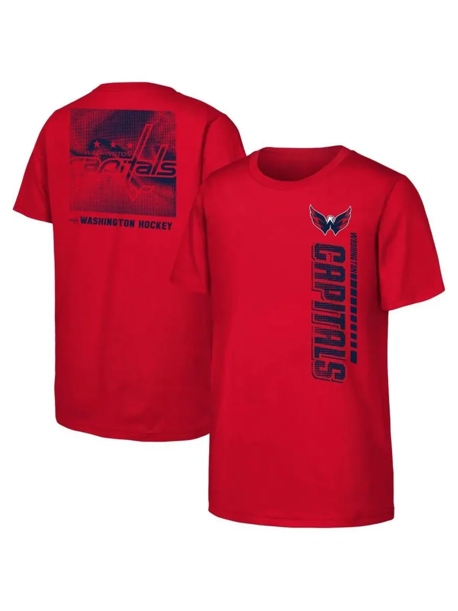 Outerstuff Красная футболка с символикой Washington Capitals для мальчиков и девочек