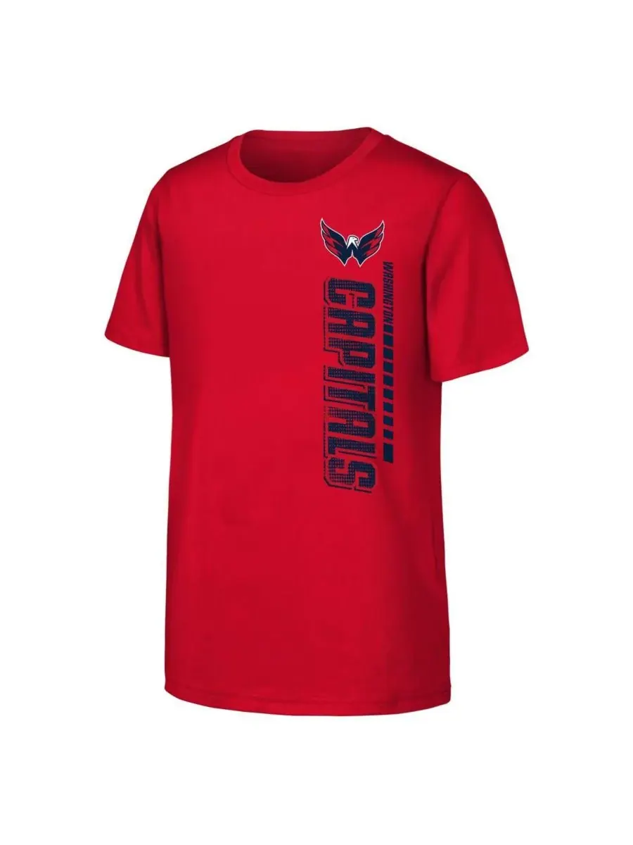 Outerstuff Красная футболка с символикой Washington Capitals для мальчиков и девочек — изображение 3 из 3, красный