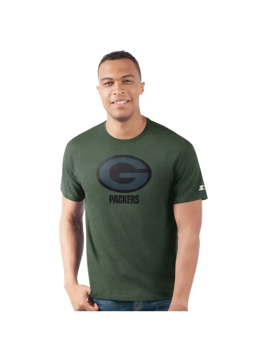Starter Мужская зеленая футболка Green Bay Packers Prime Time