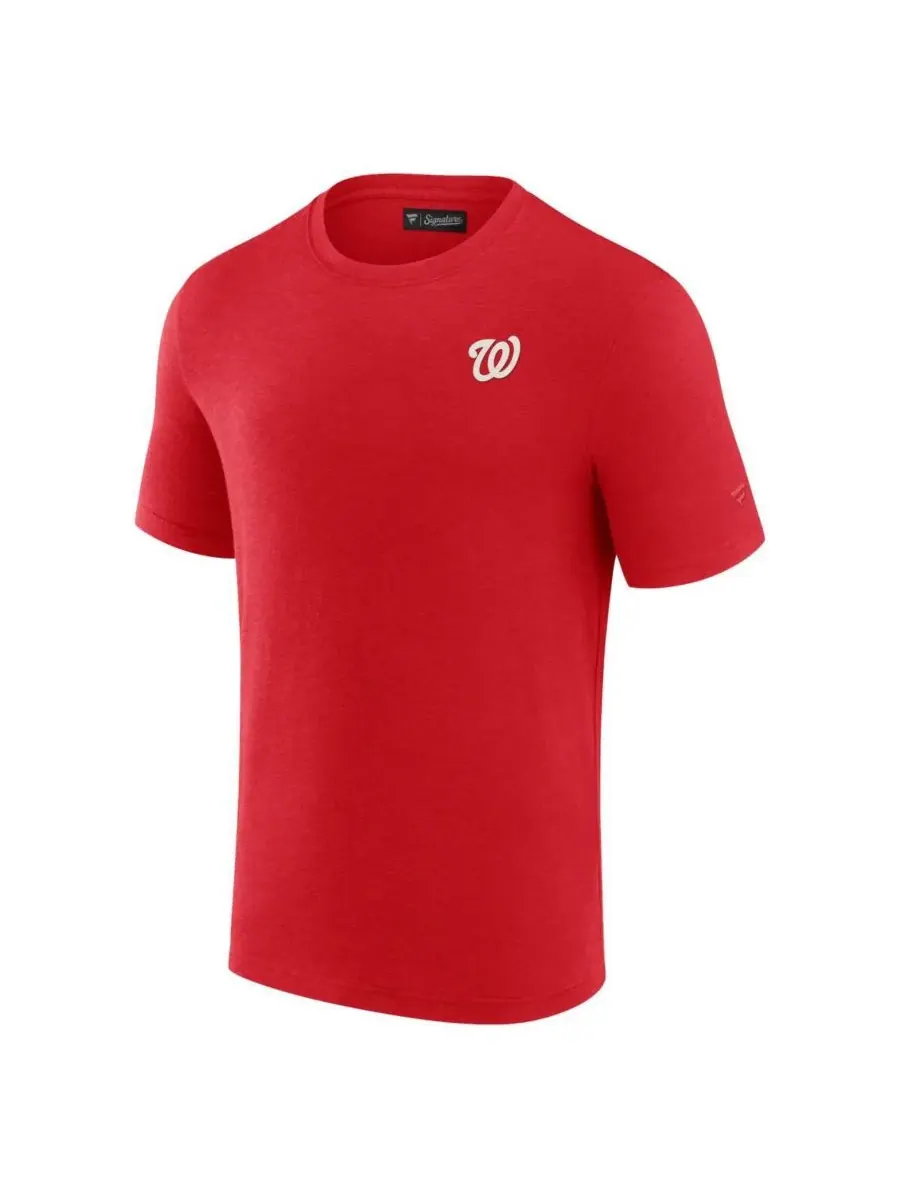 Fanatics Signature Мужская красная футболка с коротким рукавом Washington Nationals из модала — изображение 3 из 4, красный