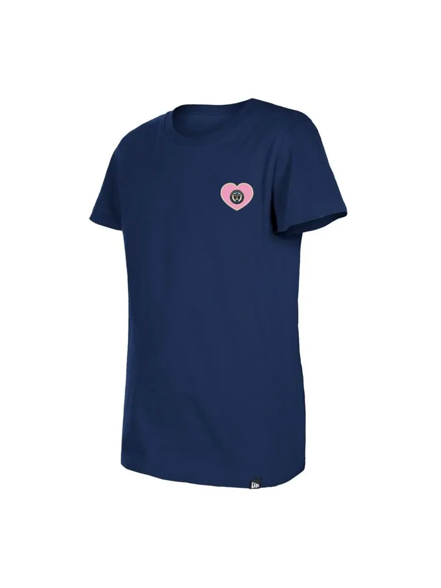 New Era Футболка Big Girls Navy Philadelphia Union Bubble Heart — изображение 2 из 4, темно-синий