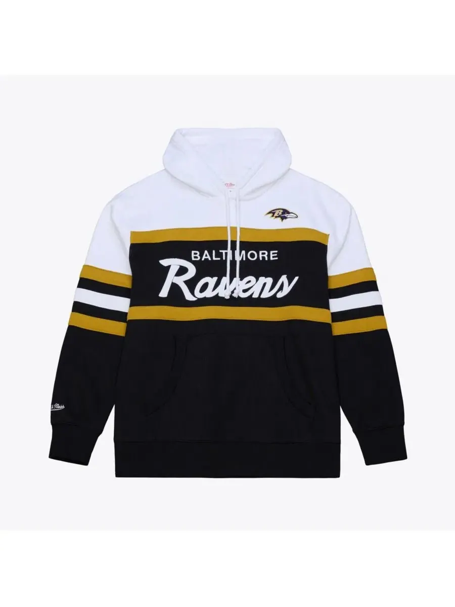 Мужская черная толстовка с логотипом тренера команды Baltimore Ravens Mitchell & Ness
