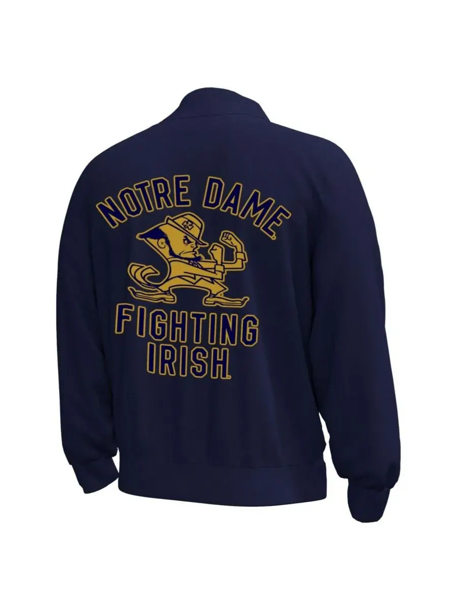 Under Armour Мужская темно-синяя флисовая куртка Notre Dame Fighting Irish Gameday Icon с застежкой — изображение 3 из 3