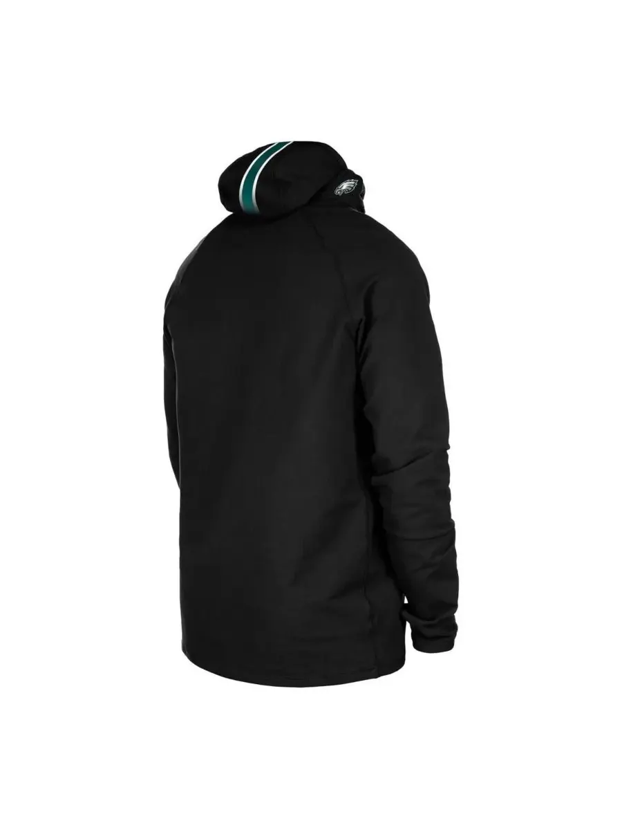 New Era Мужская черная функциональная балаклава-шлем Philadelphia Eagles с полосатым принтом — изображение 3 из 3, черный