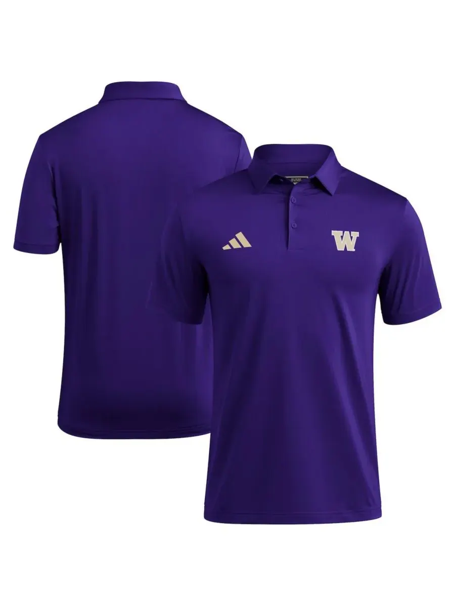 Adidas Мужская фиолетовая футболка-поло Washington Huskies Ultimate 365