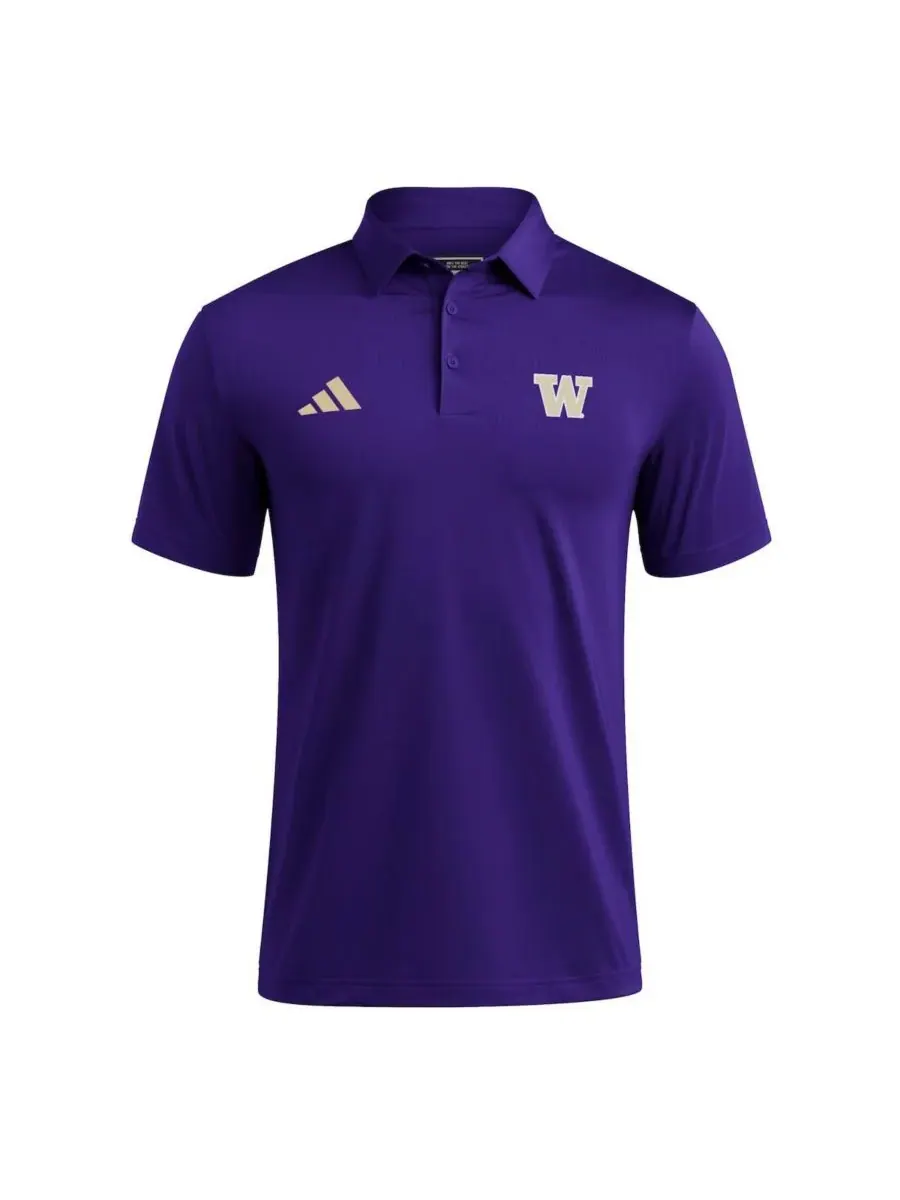 Adidas Мужская фиолетовая футболка-поло Washington Huskies Ultimate 365 — изображение 2 из 3, фиолетовый