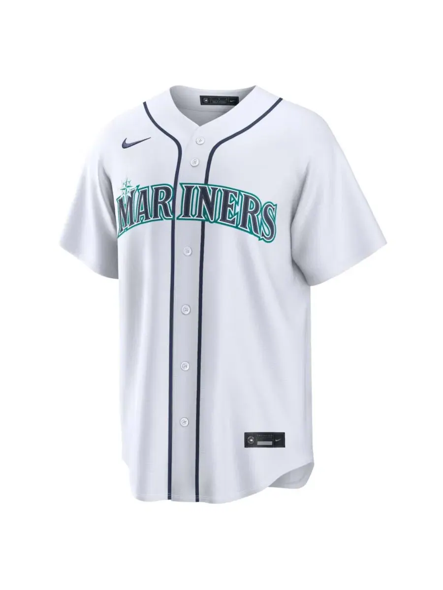 Мужская реплика джерси Josh Naylor Seattle Mariners Nike — изображение 2 из 3, белый